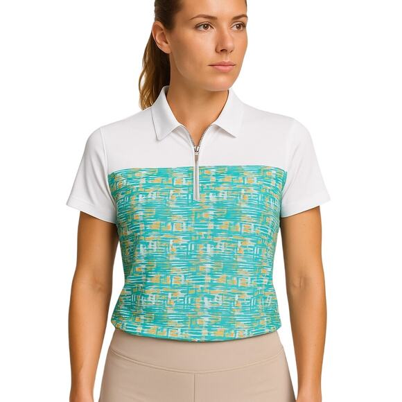 Bermuda Sands Printed Polo Shirt Golf - Women's Medium - NWT - Picture 1 of 8